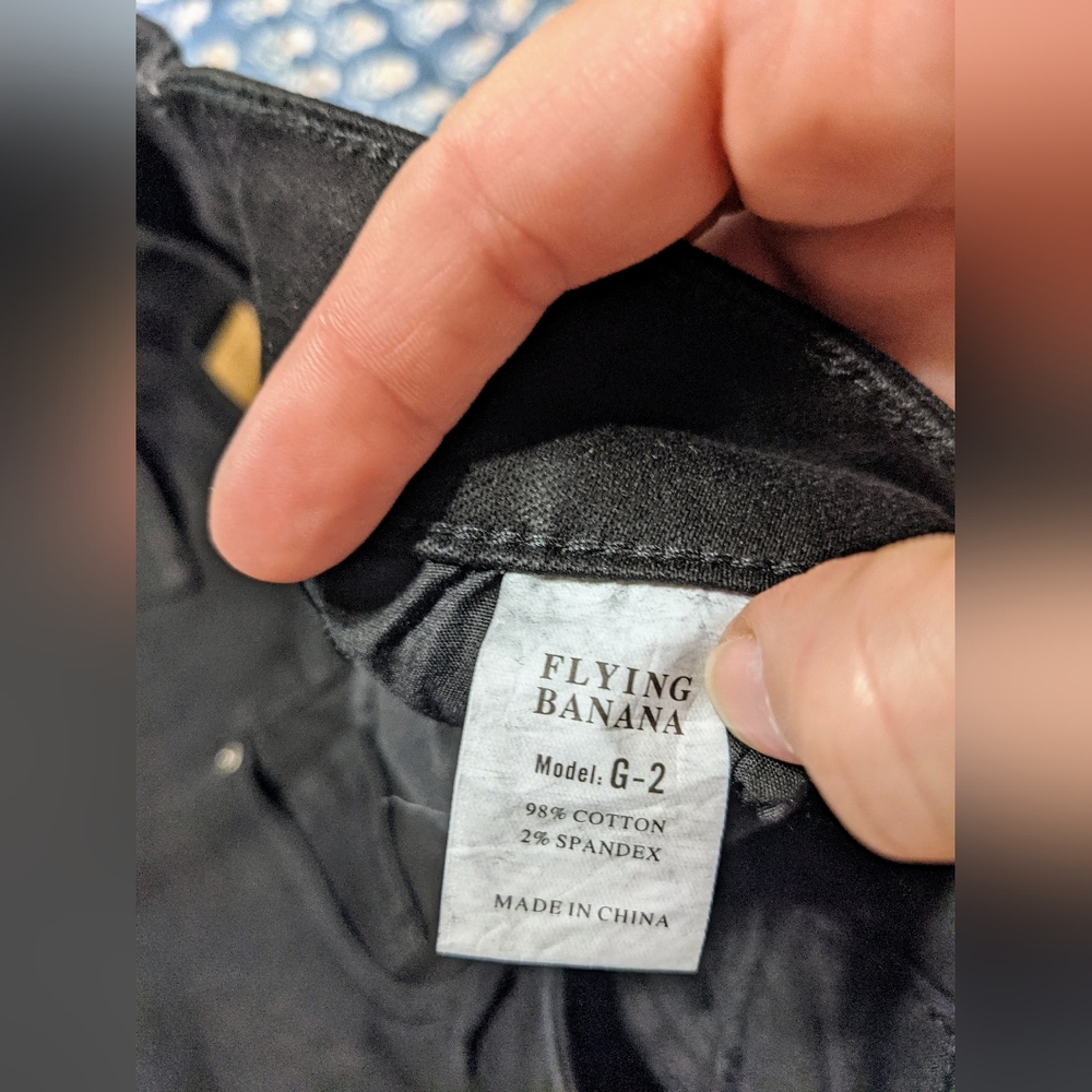 Flying Banana Black High Waist Bootcut Flare Stretch Jeans sz 16 Short - Picture 8 of 14